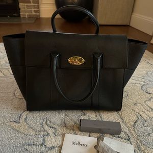 Mulberry Bayswater with strap black pebble leather